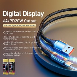 KABEL USB-A DO LIGHTNING 6A FAST CHARGING 1 M