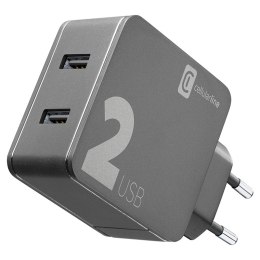 ŁADOWARKA SIECIOWA 2x USB-A 12W + 12W CELLULARLINE MULTIPOWER 2