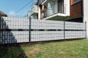 Taśma ogrodzeniowa PASKI 6 x 2,55mb ORANGE 19cm PROTECTO SZARA + 12 klipsów GRATIS