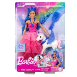 Lalka Barbie księżniczka Sapphire + skrzydlaty jednorożec