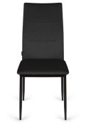 Krzesło tapicerowane Zestaw 4 VALVA DUO BLACK VELVET