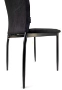 Krzesło tapicerowane Zestaw 4 VALVA DUO BLACK VELVET