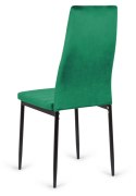 Krzesło tapicerowane zestaw 4 VALVA LINE VELVET GREEN