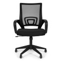 Fotel obrotowy krzesło biurowe wyprofilowane czarne ModernHome